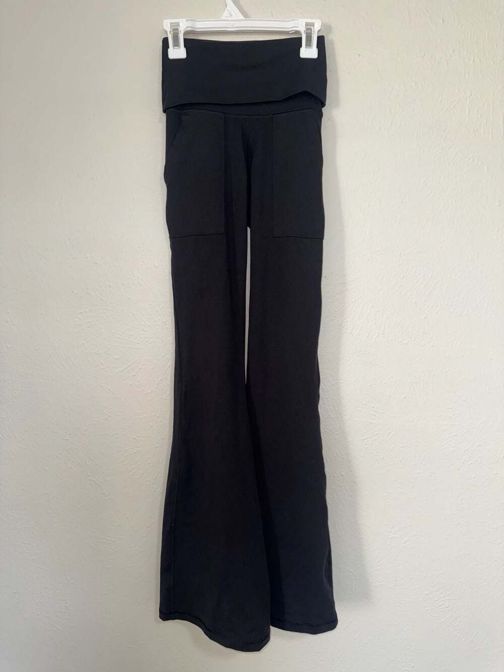 OFFLINE by Aerie The Hugger Foldover Flare Leggings Black XXS